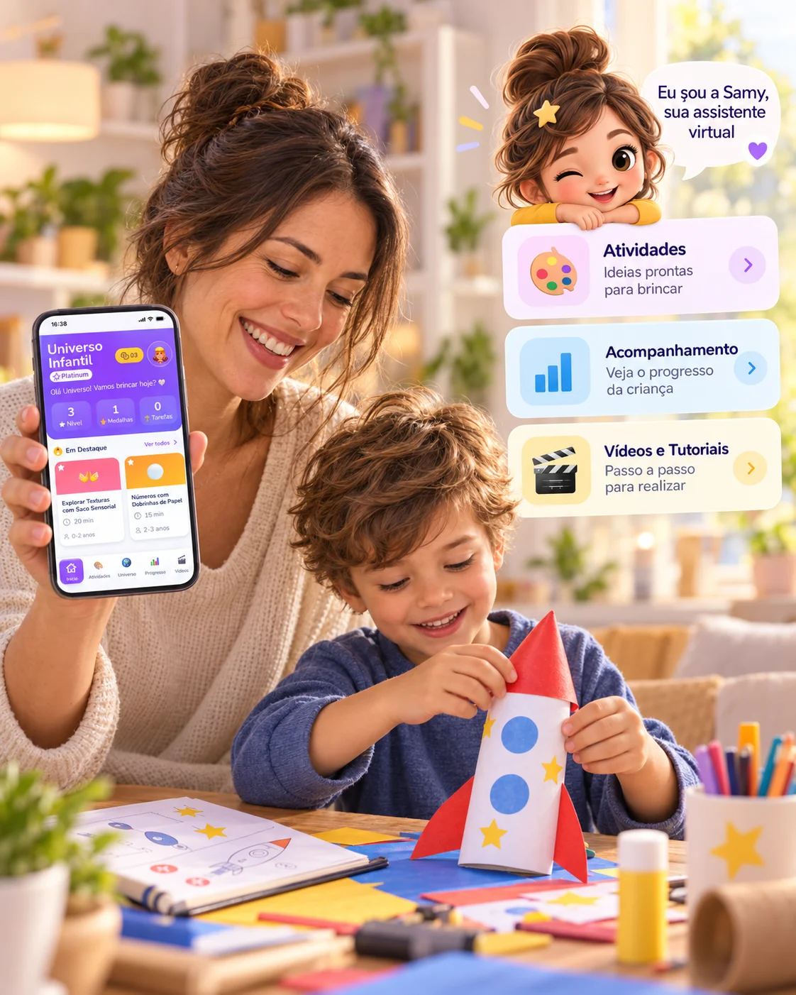Recursos do aplicativo Universo Infantil